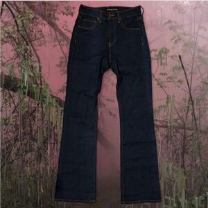 Veronica Beard raw indigo denim Cameron bootcut mid rise